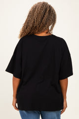 Black Plus Cotton Oversized Tunic Tee