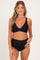 Black Twist Front V-Neck Maternity Bikini Set