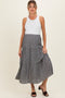 Black Floral Maternity Maxi Skirt