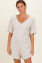 Beige Scoop Neck Romper