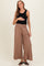 Cocoa Smocked Waistband Wide Leg Maternity Lounge Pants