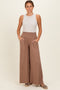 Cocoa Smocked Waistband Wide Leg Lounge Pants