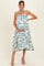 Off White Floral Halter Maternity Midi Dress