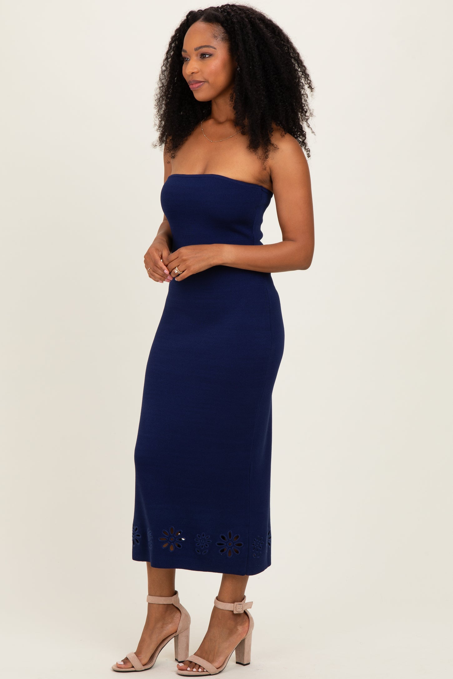 navy blue strapless lace dress Navy Blue Strapless Lace Tight Short Homecoming Dresses DM082310 – Dressmeet