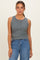 Olive Ribbed Sleeveless Henley Tank Top
