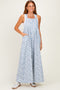 Denim Floral Twill Overalls