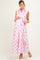 Light Pink Polka Dot Sleeveless Poplin Maternity Shirt Dress