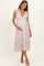 White Floral Shoulder Tie Deep V-Neck Tiered Maternity Maxi Dress