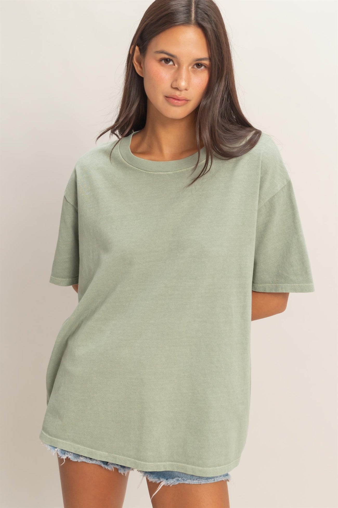 Sage Maternity Crew Neck T-Shirt