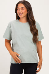Sage Maternity Crew Neck T-Shirt