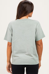 Sage Maternity Crew Neck T-Shirt