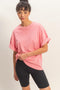 Pink Pigment Oversized Half-Sleeve T-Shirt