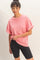 Pink Pigment Oversized Half-Sleeve T-Shirt