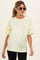 Yellow Oversized Short Sleeve Crew Neck Maternity T-Shirt