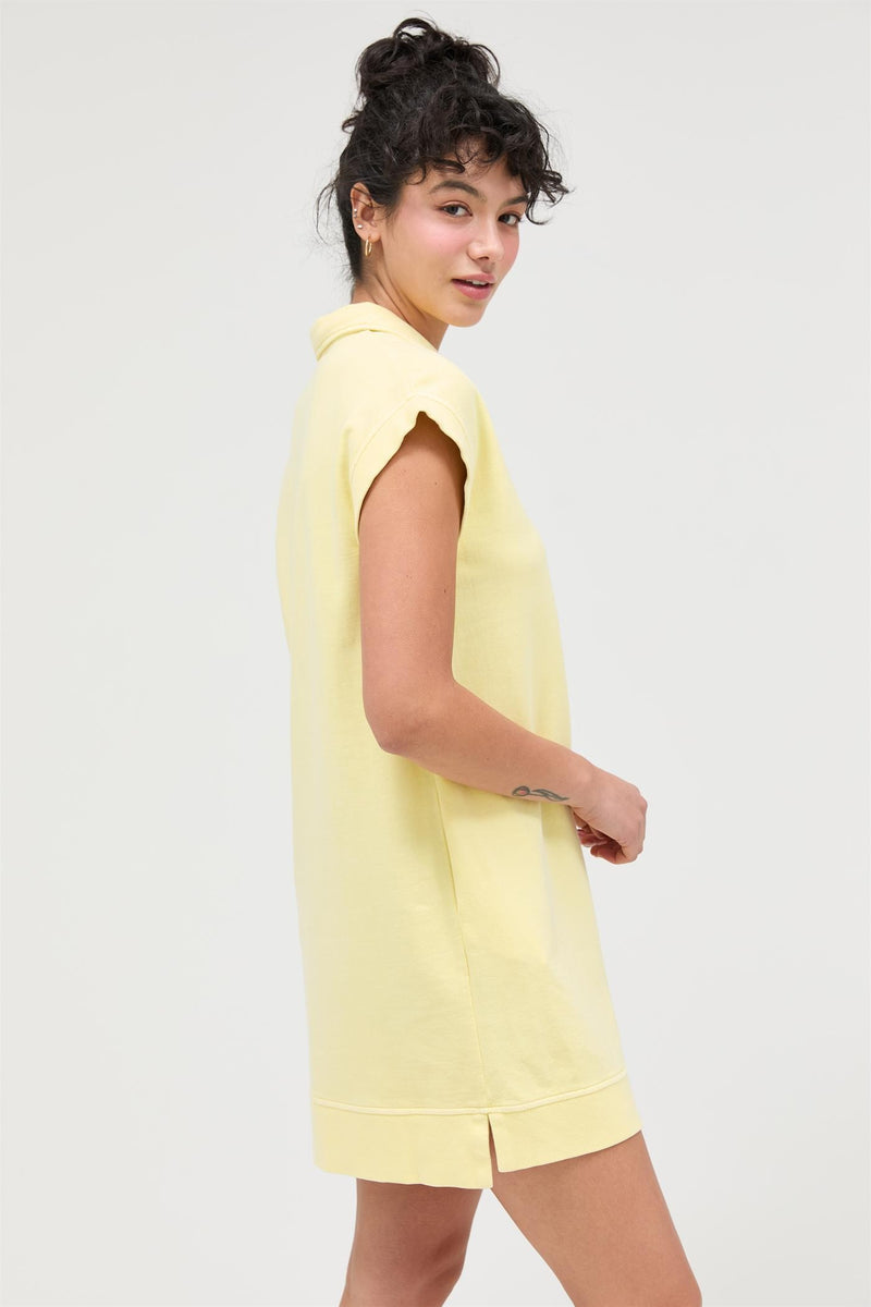 Half Zip Up Mock Neck Mini Dress
