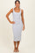 Oatmeal Ribbed Square Neck Tank Dress