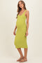 Chartreuse Square Neck Maternity Tank Dress
