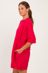 Watermelon Red Oversized T-Shirt Dress