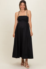 Black Midi Maternity Dress