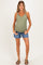Blue Medium Wash Raw Hem Maternity Denim Shorts