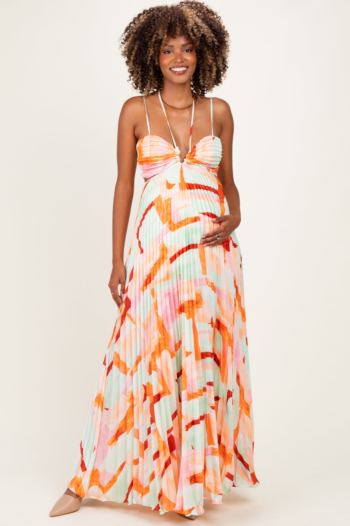 multicolor cut out dress ROCOCO SAND Leal Cutout Dress in Multicolor