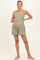 Sage Ribbed Knit Babydoll Maternity Romper