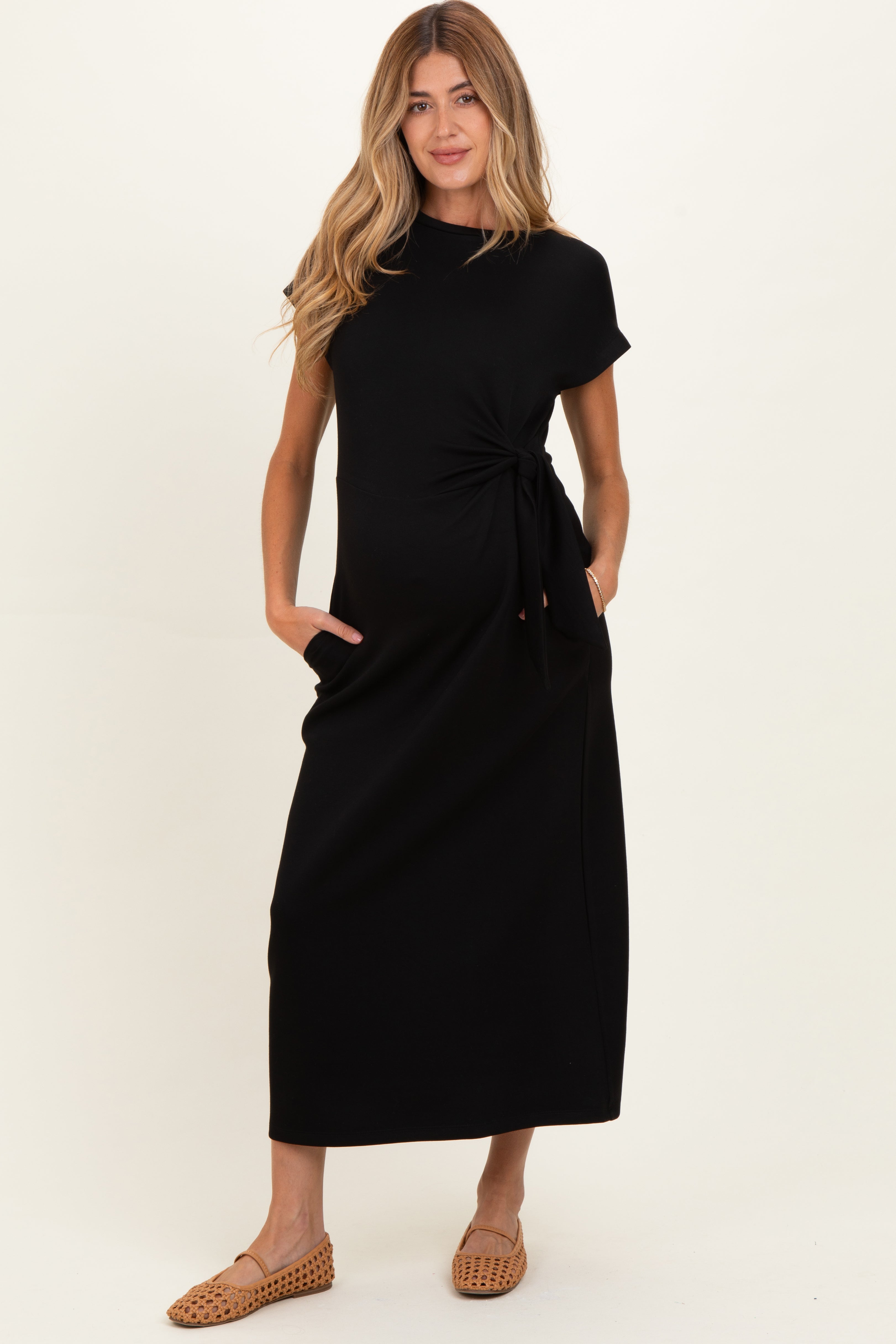 amazon black maternity dress Bhome Maternity Dress for Photoshoot Cut-Out Backless Side Split Maternity Maxi Gown for Photoshoot Black S at Amazon Women's Clothing store