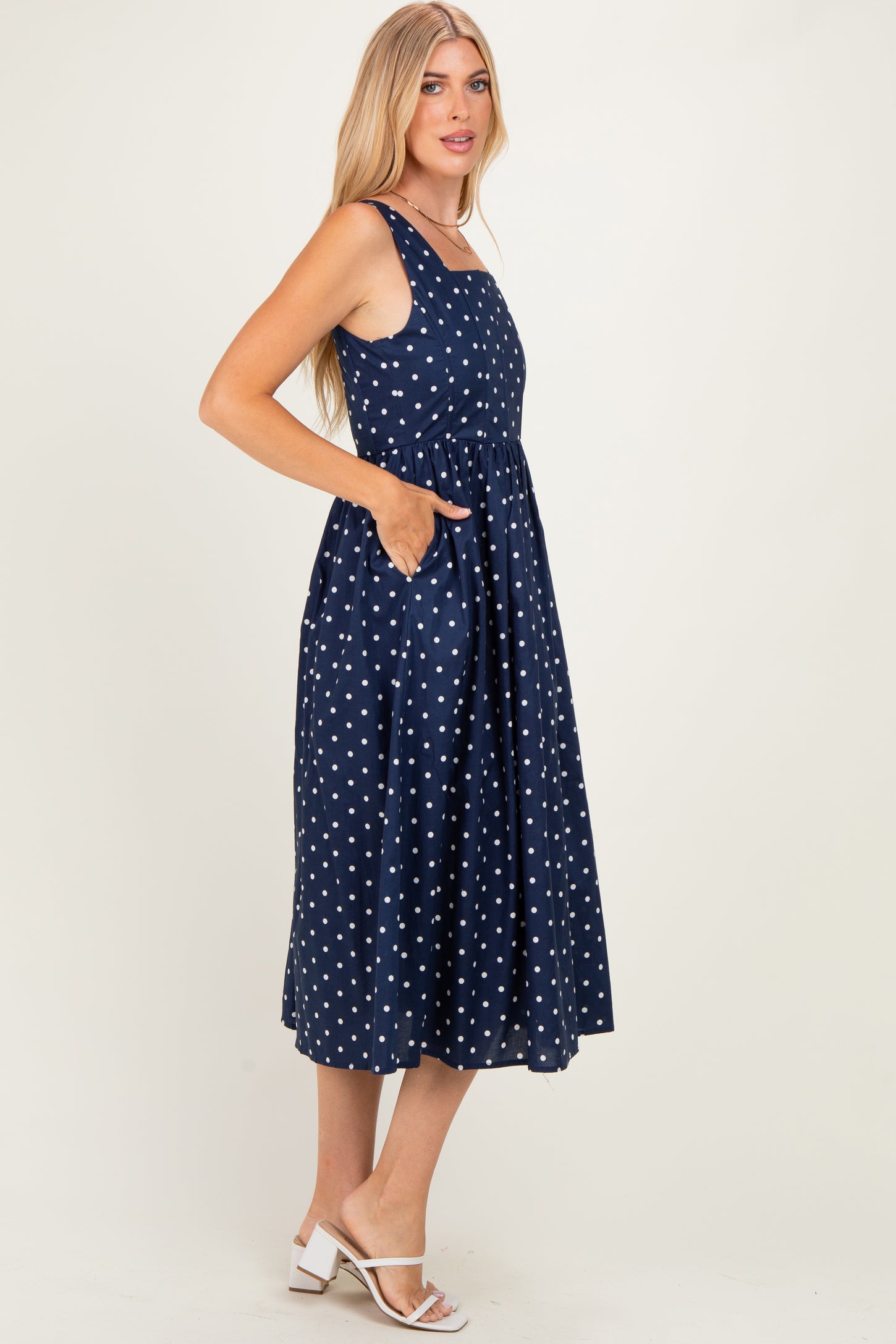 navy blue polka dot wrap dress Coast Women's Pleat Wrap Dress in Navy | Size: 4