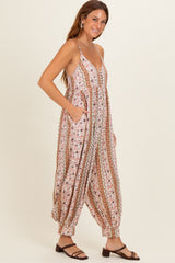 Lemongrass Floral Harem Leg Jumpsuit