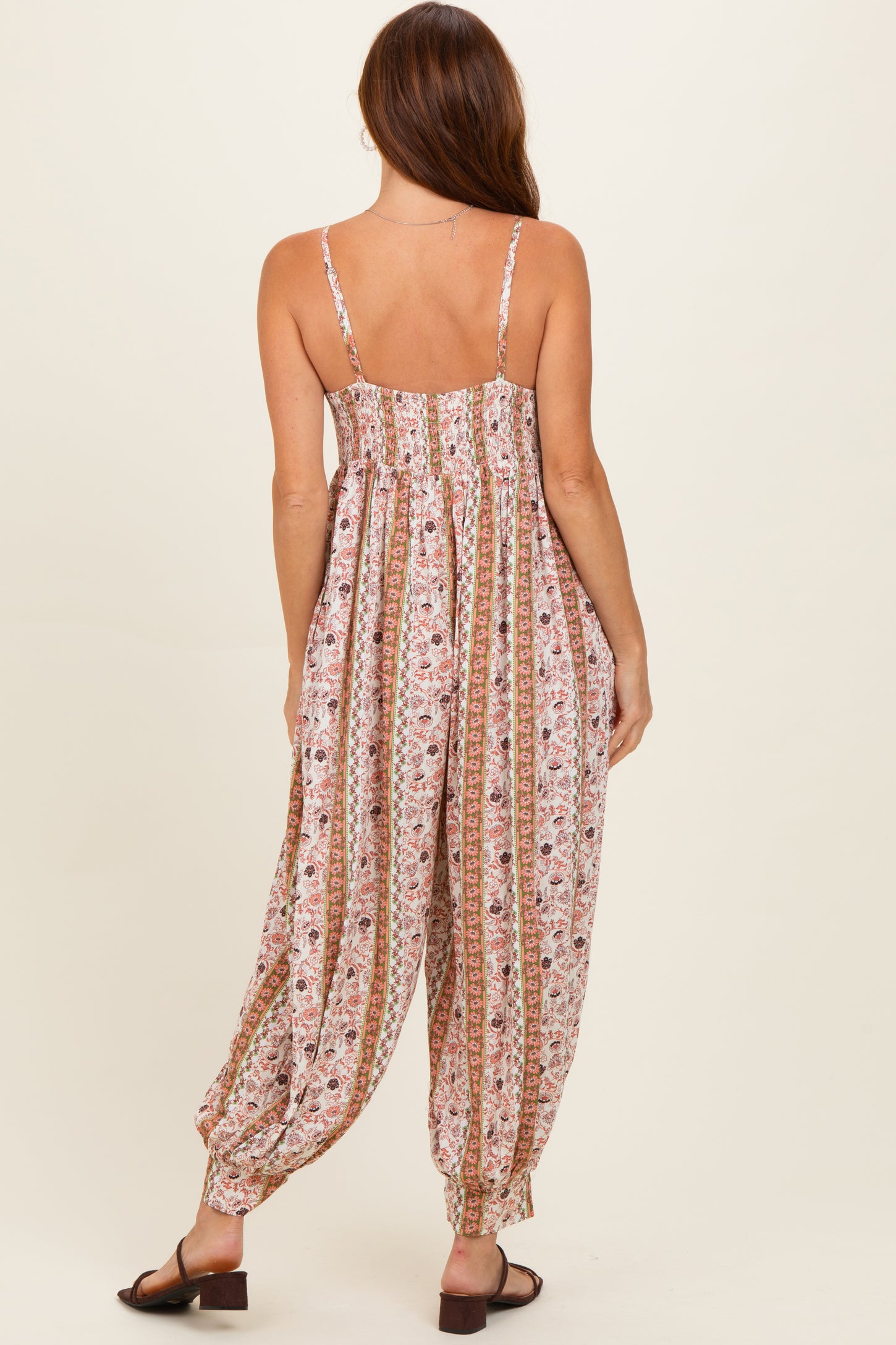 Lemongrass Floral Harem Leg Jumpsuit