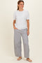 Off White Striped Relaxed Fit Pants