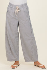 Off White Striped Relaxed Fit Pants