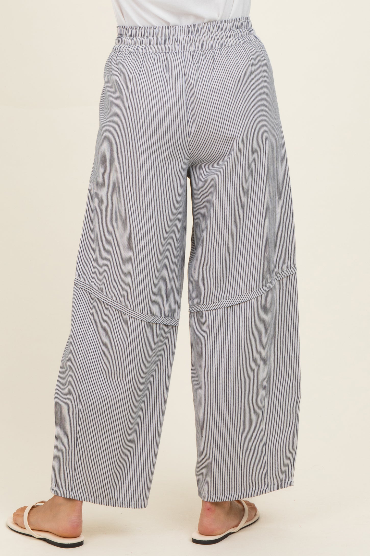 Off White Striped Relaxed Fit Pants