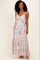 Ivory Floral Ruffle Accent Maxi Dress