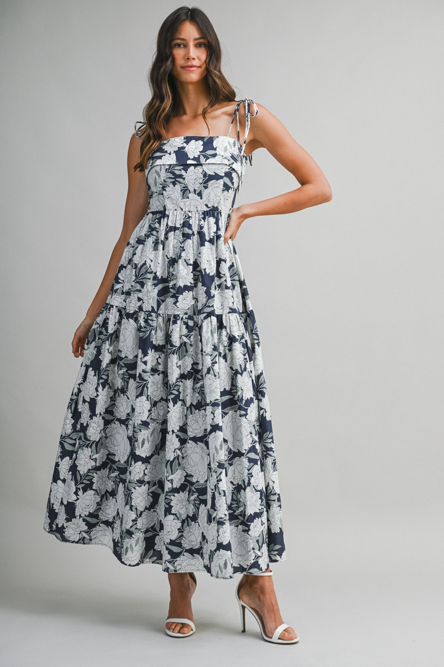 pink blush navy floral dress Maxi Dress Navy And Blush Floral Dress Navy Floral Twist Front Cutout Maxi Dress PinkBlush