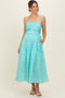 Mint Gingham Maternity Midi Dress