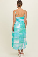 Mint Gingham Maternity Midi Dress
