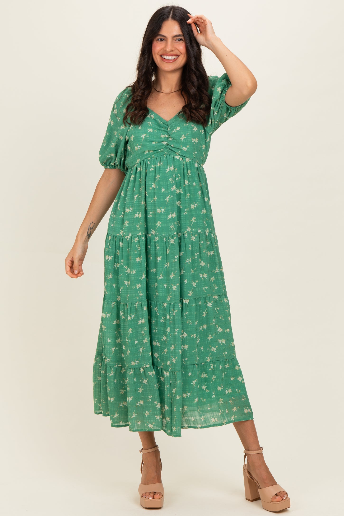 green linen midi dress Dark Green Velvet Sweetheart Neckline Dress