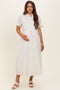 Ivory Striped Waist Tie Maternity Shirt Dress