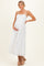 Off White Lace Sleeveless Maternity Midi Dress