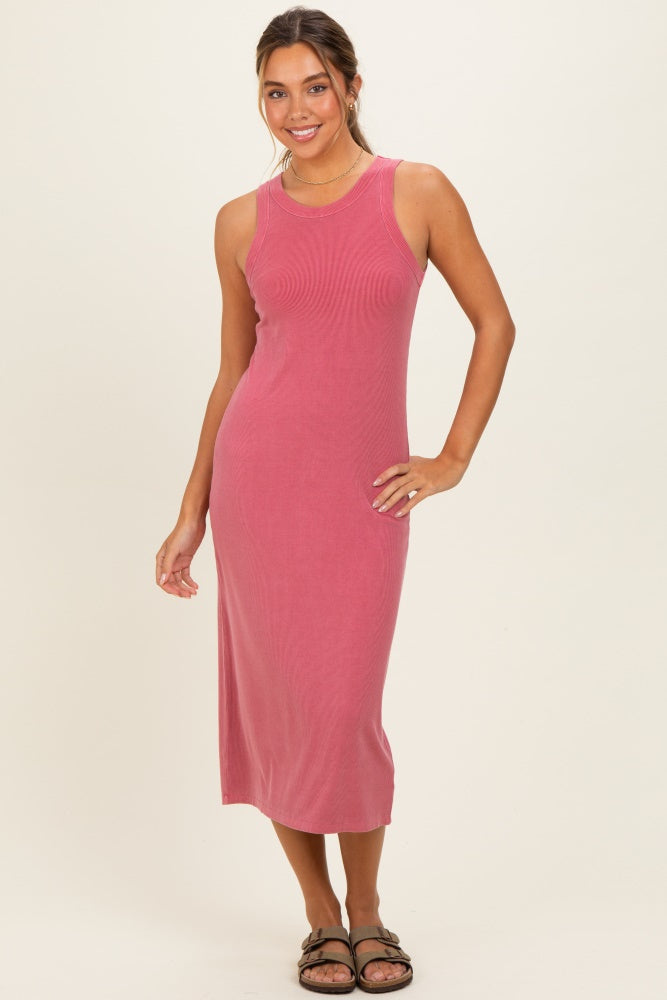 ribbed midi tank dress Baltic Born Womens Moore Ribbed Tank Midi Dress | Black