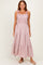 Light Pink Sleeveless Smocked Tiered Maxi Dress