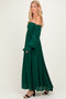 Hunter Green Lace Floral Long Sleeve Photoshoot Gown/Dress