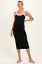 Black Cutout Fitted Maternity Midi Dress