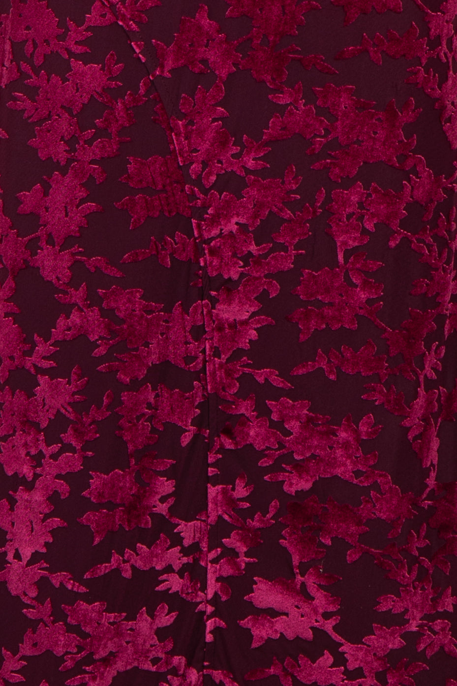 Burgundy Floral Burnout Velvet Midi Dress