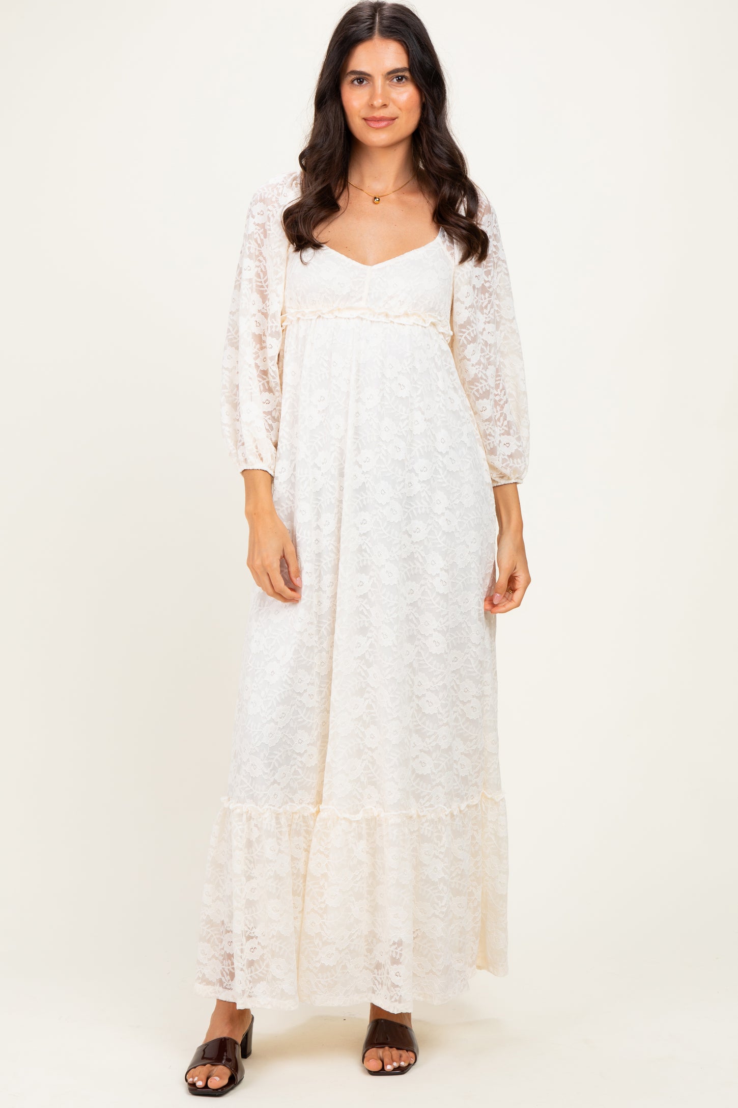 maternity maxi dress white Buy Dress- Model is 59 and wears UK size 8 / US size 4Product Information Noah | White Asymmetric-Neck Maternity