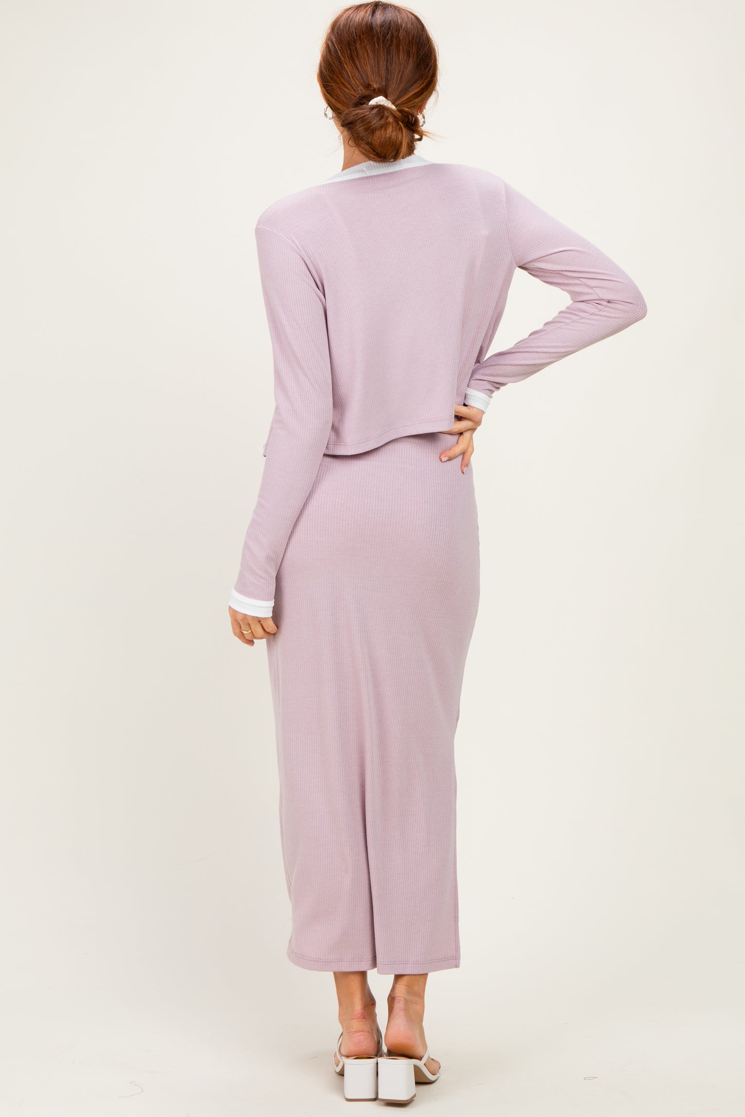 light pink cardigan for dress Lovely New Day Open Front Knit Cardigan- Light Pink