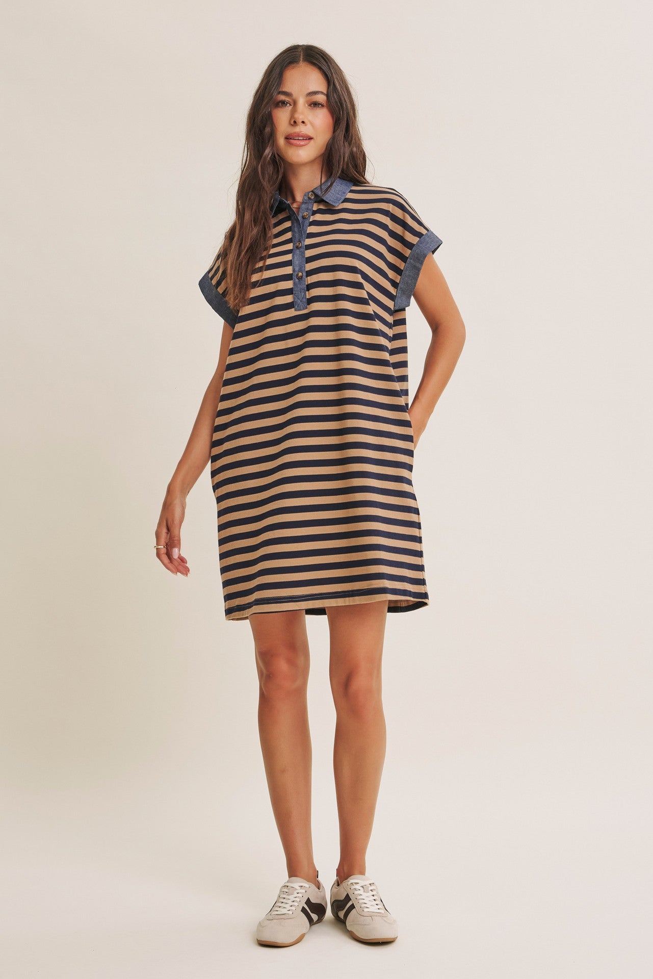 relaxed fit mini dress boohoo Women's Modal Super Soft Ruched Side Relaxed Fit Mini Dress in Mocha | Size: 10