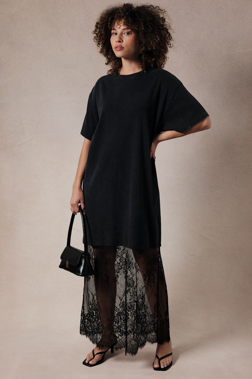 black maxi dress with lace bottom Black Lace Bottom Maternity T-Shirt Dress