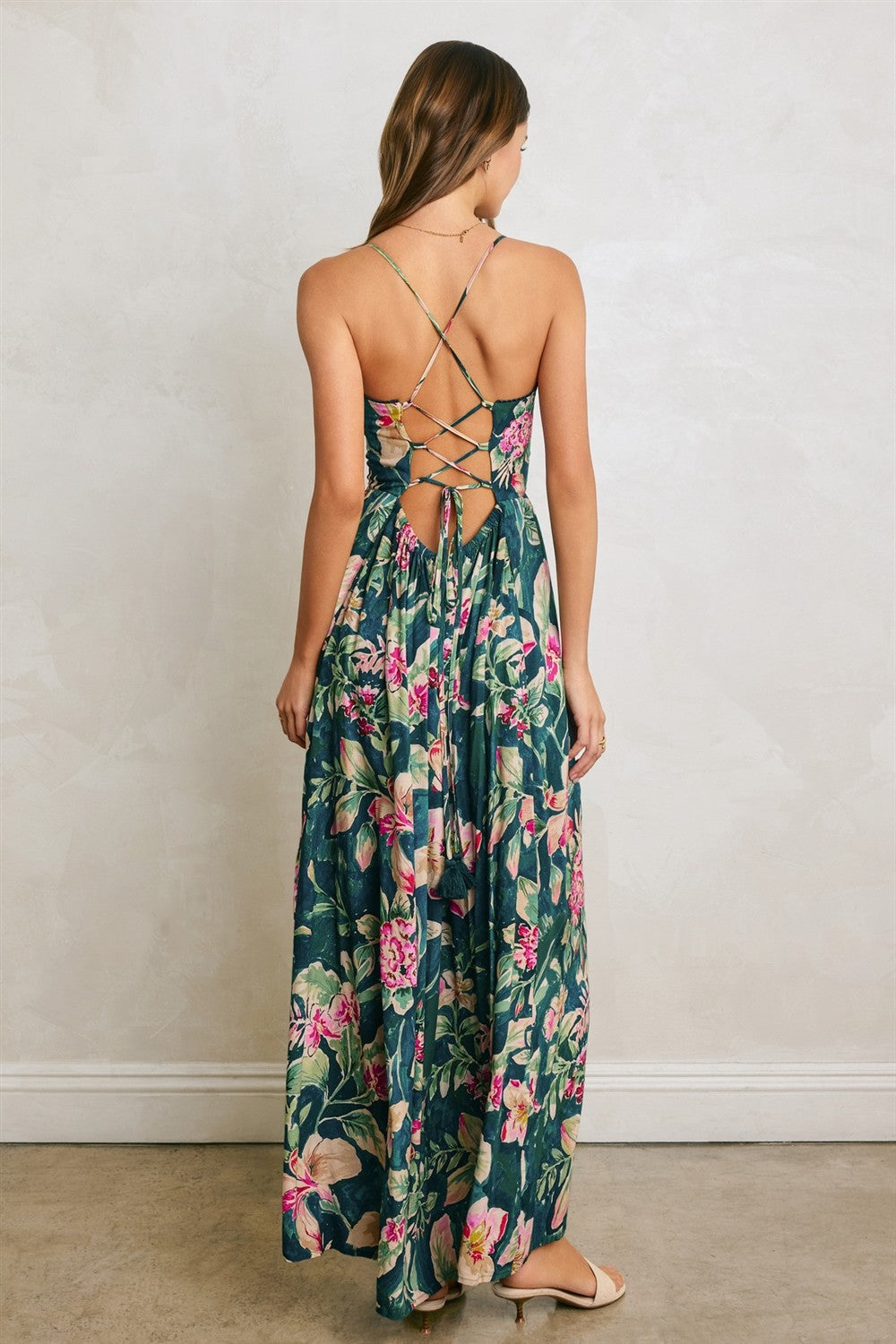front open maxi dress Keyhole Twist Front Maxi Dress Espresso / Large